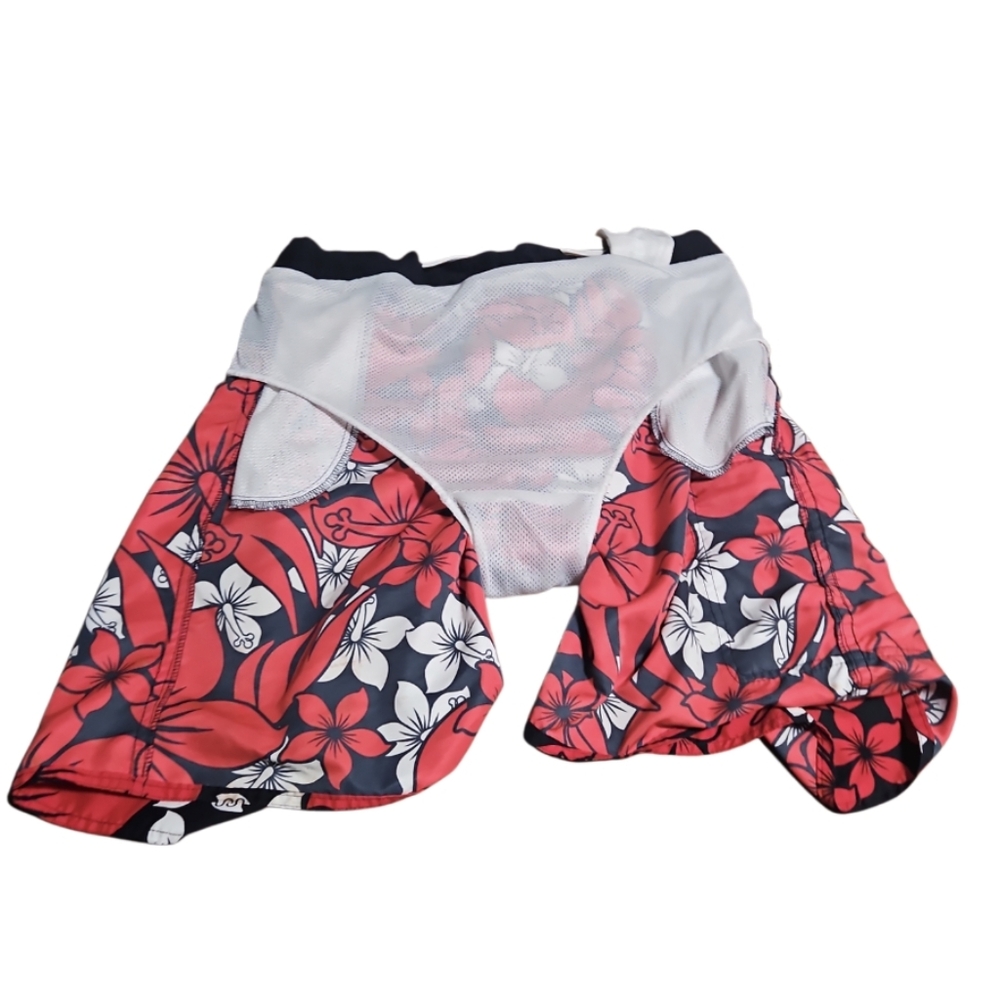 Red Floral Swim Shorts Surf Gear STIG M 4th of July Pre-owned Circular Fashion - Picture 12 of 17